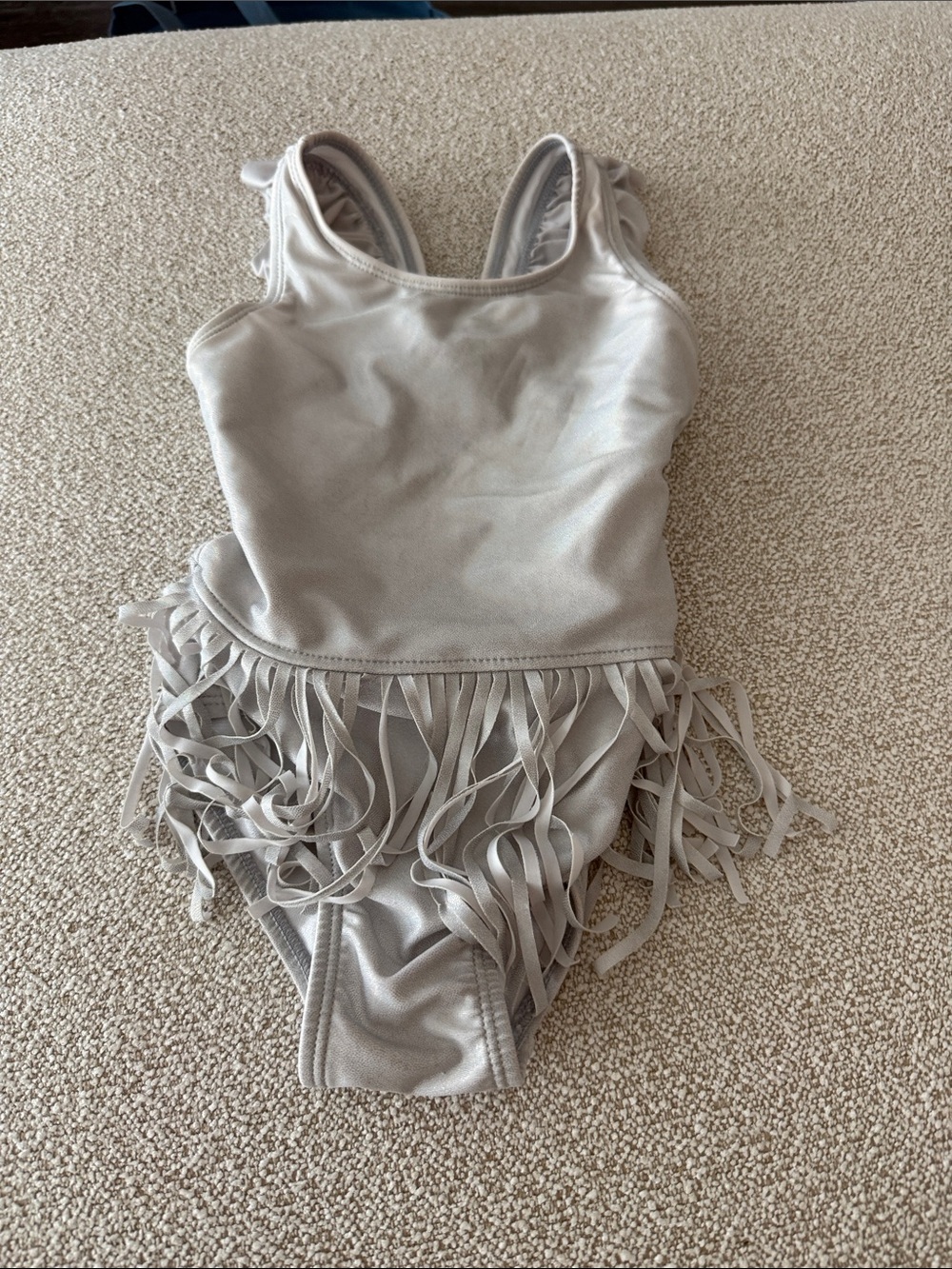 Flap Happy Cream Fringe One-Piece Swimsuit